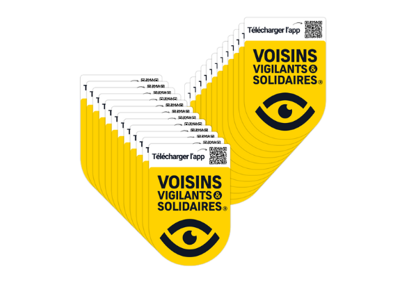 Pack de 25 autocollants Voisins Vigilants et Solidaires